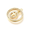 Brass Micro Pave Cubic Zirconia Pendants KK-G519-07G-04-2