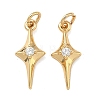 Brass Micro Pave Cubic Zirconia Pendants KK-A291-33D-G-1