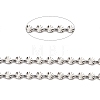 304 Stainless Steel Flower Link Chains STAS-B041-08P-2
