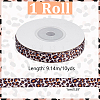 10 Yards Polyester Leopard Print Grosgrain Ribbons SRIB-WH0011-151-2