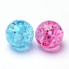 Transparent Crackle Acrylic Beads CACR-R008-8mm-M-2