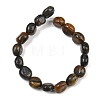 Dyed Natural Yellow Blue Tiger Eye Beads Strands GG-CBA787B-A25-5
