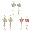 Flower Acrylic Dangle Earrings EJEW-JE06924-2