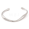 Non-Tarnish 304 Stainless Steel Open Cuff Bangles for Women BJEW-G711-02P-1