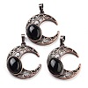 Natural Obsidian Pendants G-L602-01R-21-1