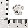 Brass Micro Pave Clear Cubic Zirconia Slide Charms ZIRC-I068-23P-3