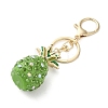 Pineapple Plastic with Rhinestone Pendant Keychain KEYC-G063-01B-2