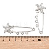 Starfish 304 Stainless Steel Safety Pins Brooch Findings SA-CBA098D-16H-P03-3