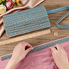 Polyester Centipede Braided Wavy Ribbon OCOR-WH0070-319A-3