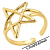 Stainless Steel Star Open Cuff Ring Women GD1255-2-1