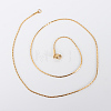 304 Stainless Steel Coreana Chain Necklaces MAK-N016-17G-2