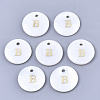Natural White Shell Mother of Pearl Shell Charms SSHEL-N036-053B-2