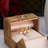 Three Round Glass Pearl Horizontal Bar Pendant 304 Stainless Steel Cable Chain Necklaces for Women WG28E74-01-4