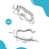 2Pcs 925 Sterling Silver Peanut Twister Clasps FIND-PH0025-42-4