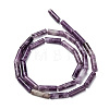 Natural Lepidolite/Purple Mica Stone Beads Strands G-F247-45-6
