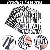 HOBBIESAY 12 Sheets 2 Colors PVC Self-adhesive Label Stickers DIY-HY0001-01-4