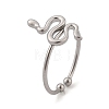 Snake 304 Stainless Steel Open Cuff Ring for Women RJEW-M049-02P-2