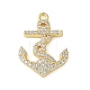 Brass Micro Pave Cubic Zirconia Pendants KK-C086-13G-02-1