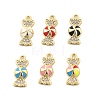 Brass Micro Pave Cubic Zirconia Pendants KK-L228-24G-1