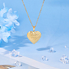 304 Stainless Steel Heart Locket Pendant Necklaces for Photo NJEW-WH0020-97B-4