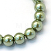 Baking Painted Pearlized Glass Pearl Round Bead Strands X-HY-Q003-6mm-49-2