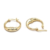 Brass Micro Pave Clear Cubic Zirconia Hoop Earrings EJEW-B006-01G-3