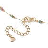 Handmade 3MM Faceted Round Mixed Gemstone Beads & 316 Stainless Steel Round Link Chains Necklaces NJEW-JN05872-6
