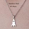 Non-Tarnish 201 Stainless Steel Rocket Pendant Necklace NJEW-OY001-10-3