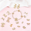34Pcs 17 Styles Rack Plating Alloy Beads FIND-PA0001-46-7