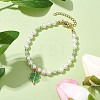 6mm Round Shell Pearl Beaded Bracelets BJEW-TA00511-2