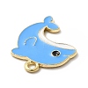 Sea Animal Alloy Enamel Pendants ENAM-D041-07A-3