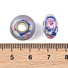 Lampwork & Brass Core European Beads LAMP-P019-01P-32-3