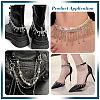 4Pcs Iron Rhinestone Tassel Boot Strap Chains HJEW-PH02567-5