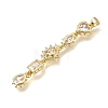 Brass Micro Pave Clear Cubic Zirconia Big Pendants KK-E802-18G-B-2