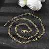 3.5MM Brass Rolo Chain Necklaces for Women NJEW-F366-02A-1