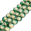 Handmade Lampwork with Gold Powder Beads Strands LAMP-N037-06A-03-1