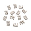 304 Stainless Steel Letter Charms X-STAS-O072-E-2