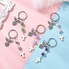 Natural & Synthetic Gemstone & Alloy Keychains KEYC-JKC01453-5