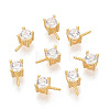 925 Sterling Silver & Clear Cubic Zirconia Peg Bails STER-T008-72G-1