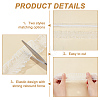 2 Cards 2 Styles Polycotton Pleated Elastic Lace Ribbon OCOR-FG0001-69A-4