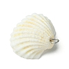 Natural Shell & Imitation Pearl Pendants PALLOY-JF03376-02-5