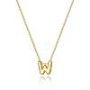 Brass Initial Pendant Box Chain Necklaces for Women FS-WG5C822-23-1