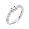 S925 Sterling Silver Adjustable Letter Rings for Women RJEW-M068-01P-M-2