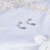 1 Pair Brass Micro Pave Cubic Zirconia Dangle Stud Earrings for Women EJEW-LP0004-90-3