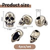 4Pcs Brass European Beads KK-FH0008-40AS-2