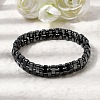 Non-magnetic Synthetic Hematite Stretch Bracelets for Men Women BJEW-G783-02-2