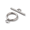 Non-Tarnish 304 Stainless Steel Ring Toggle Clasps X1-STAS-A092-09H-P-2