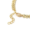 Leaf Brass Brass Handmade Cobs Link Chains Bracelets BJEW-JB12818-4