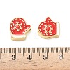 Christmas Brass Enamel Beads KK-I474-G06-3