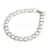 Fashionable 304 Stainless Steel Cuban Link Chain Bracelets STAS-A028-B059-2